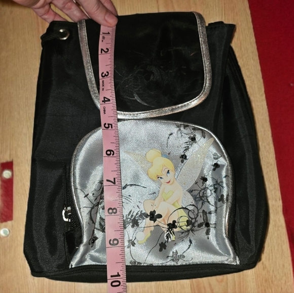 Disney RARE Black/Silver Tinkerbell Mini Backpack Bag - Picture 9 of 9